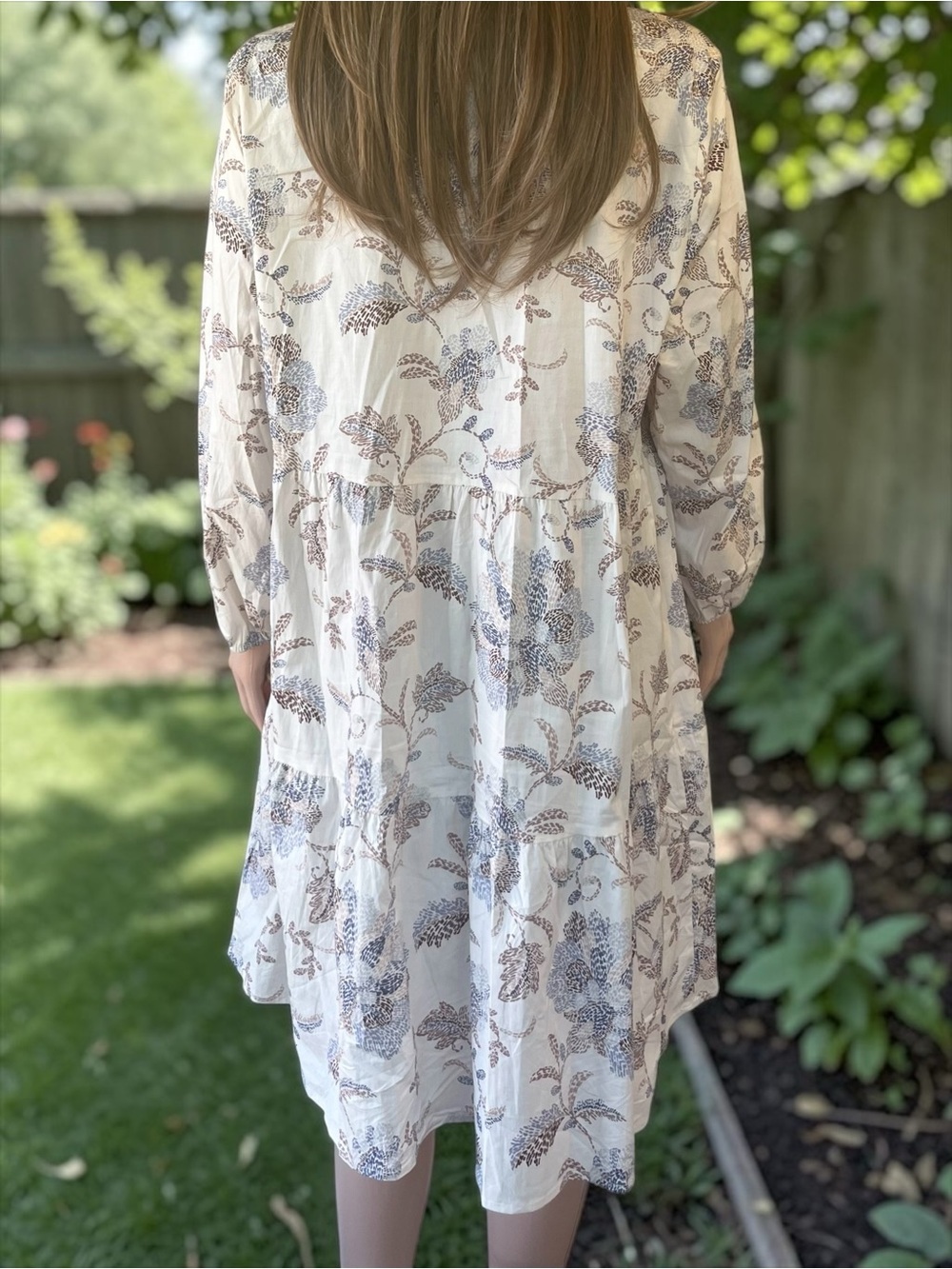 Rachel Zoe Floral Shirt Dress Size XL Boho Cottagecore Beach Botanical Pockets - Picture 5 of 7